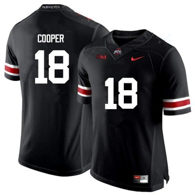 Men's Ohio State Buckeyes #18 Jonathan Cooper Black Nike NCAA College Football Jersey Sport UKF5544YX